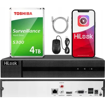 IP kamera IP rekordér pro 8 kamer do 8 Mpx HiLook od Hikvision s 4TB diskem