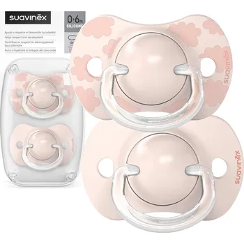 Suavinex Dudlíky pro miminko silikonové SX Pro Dreams růžové 2 ks 0-6m