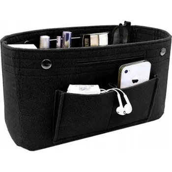 autokoberec ORGANIZÉR DO AUTA, DOMŮ, NA KABELKY POUZDRO, TAŠKA PLST Černý Prostorný S Přihrádkami
