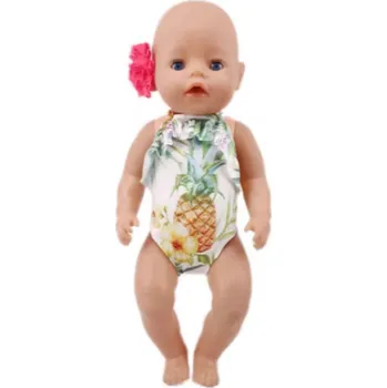 Baby Born Plavky pro panenky o velikosti 40-43 cm (American girl a Baby Born) Barva: n292 ananas