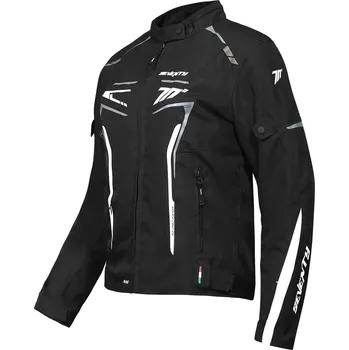 Moto bunda SEVENTY DEGREES Dámská bunda na motorku Seventy Degrees SD-JR67 Piston černo-šedo-bílá XS