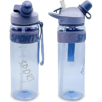 Jídlonosič Sportovní láhev na vodu atrccs, plastový kelímek bez BPA s brčkem a víčkem, láhev na vodu do