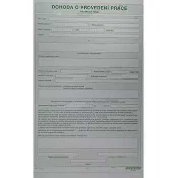 Tiskopis SEVT Dohoda o provedení práce - tiskopis