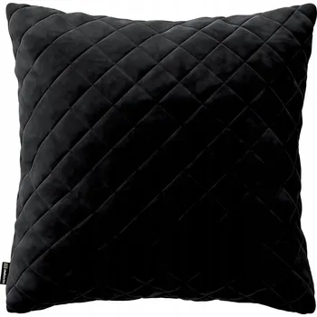 Povlak na polštářek Povlak na polštář prošívaná, hluboká černá, velvet (samet), 43x43 cm