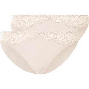 Dámské spodní prádlo esmara® Dámské kalhotky s krajkou, 2 kusy (béžová, M(40/42))