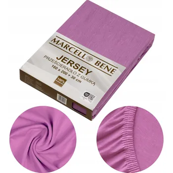 Prostěradlo Prostěradlo s gumou jersey 180x200 +30 cm, fialové