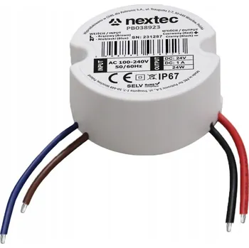 Napájecí zdroj pro osvětlení LED zdroj 24V 1A 24W IP67 do krabice, pro LED pásky