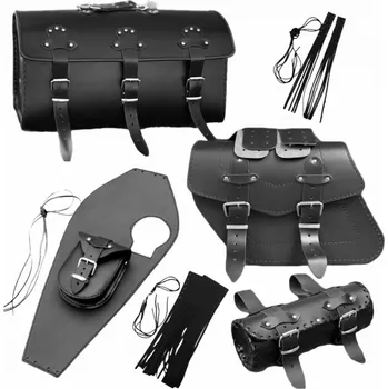 Zavazadlo na motocykl Brašny Kufry Rolka s Třásněmi Sada 21A YAMAHA VIRAGO 535