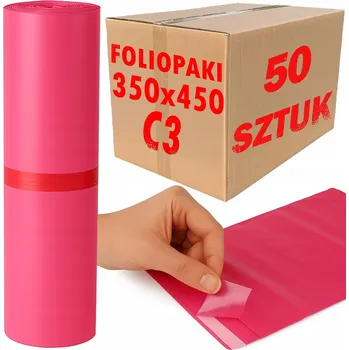 Obálka Plastové Obálky C3 350x450 mm Růžové obálky pro balení - 50 ks