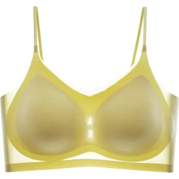 Podprsenka Ultratenká dámská podprsenka z ledového hedvábí (vel. M - 4XL) Barva: Žlutá, Velikost: M
