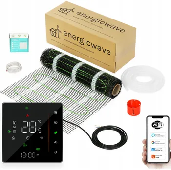 Topná rohož Vyhřívací podložka energicwave 150 W/m2 s Wi-Fi termostatem 14 m