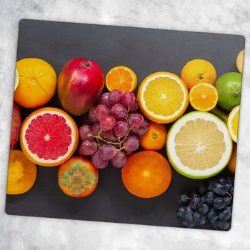 Obraz Stylová a odolná skleněná deska s potiskem Barevné citrusové plody 60x52