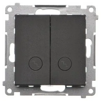 vypínač Simon 55 Dvojitý Schodišťový Vypínač s Podsvícením