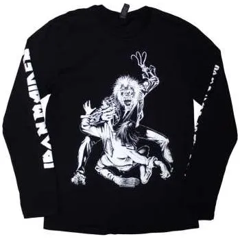 Zahraniční hudba Merch Iron Maiden: Iron Maiden Unisex Long Sleeve T-shirt: No Prayer Claw Isolated (black) (sleeve Print) (small) S
