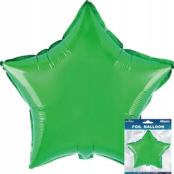 Balónek FÓLIOVÝ BALÓNEK HVĚZDA ZELENÝ 3D DEKORACE NA NAROZENINOVOU OSLAVU