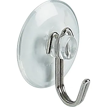 Držák na ručník SPIRELLA Spirella háček s přísavkou SUCTION HOOK, průhledný, PVC, nerez ocel, průměr 36 mm, 10.10985