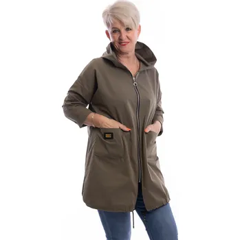 Dámský kabát Italy fashion Dámská parka JESA Barva: Khaki, Velikost: UNI: M-XL