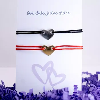 Náramek Stříbrné náramky pro páry - SRDCE Stříbrné