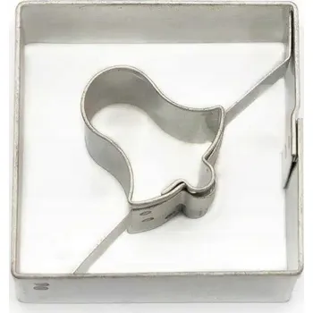 Vykrajovátko Smolík Cookie Cutters s.r.o. Čtverec + zvoneček | vykrajovátko se středem na linecké cukroví