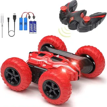 RC model auta Voltenick Double-Sided Stunt RC auto na dálkové ovládání, červené