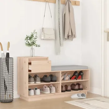 Botník Botník, 110 x 34 x 61 cm, masivní borovicové dřevo