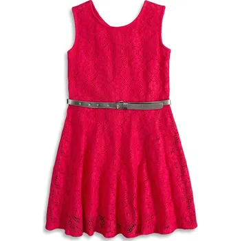 Dívčí šaty Dívčí krajkové šaty LEMON BERET RASPBERRY Velikost: 92-98