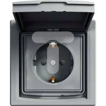 Elektrická zásuvka Elektrická Zásuvka hermetické zásuvky Schneider Electric šedé