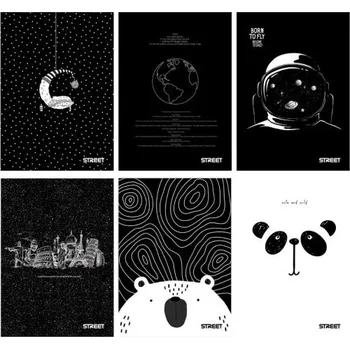 Sešit Školní sešit 554 - Black & White - A5, linkovaný, 54 listů