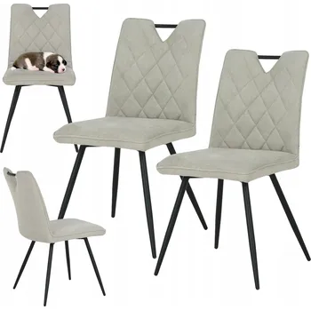 Sada 2 čalouněných židlí JIŘINA béžové do obývacího pokoje, jídelny nebo loftu