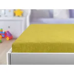Froté prostěradlo do dětské postýlky žluté 60x120 cm