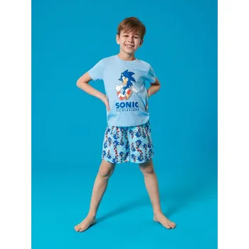 Chlapecké spodní prádlo Sinsay - Dvoudílná pyžamová souprava Sonic The Hedgehog - modrá - 059DP-05X - 059DP-05X-98