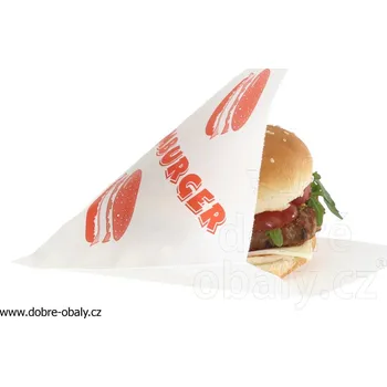 Jídlonosič Papírový sáček na HAMBURGER malý 125 x 160 mm - Papírový sáček