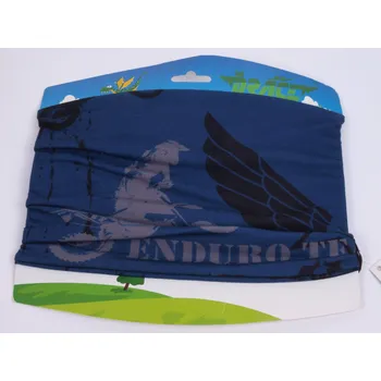 Nákrčník DRÁČE Dětský nákrčník multifunkční šátek modrý Enduro team s motorkou velikost nákrčníků: M