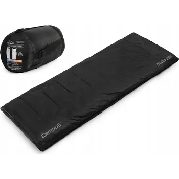 Spacák SPACÍ PYTEL CAMPUS HOBO 200 – SPOJOVACÍ, TEPLOTA DO 3 °C | ZIP VLEVO | ČERNÝ