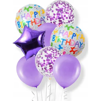 Balónek Latexové balónky Glossy fialové 8 ks - na narozeniny