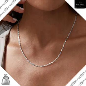 Řetízek stříbrný řetízek Singapurský dámský kroucený 50 cm