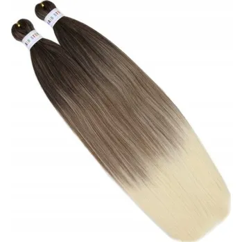 Příčesek Syntetické vlasy Kanekalon na copánky 2 culíky 70 cm PŘEDEM PŘIPRAVENÉ ombre