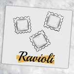 Tvrzené skleněné kuchyňské prkénko s dekorativním motivem Ravioli Makaron 60x52 cm