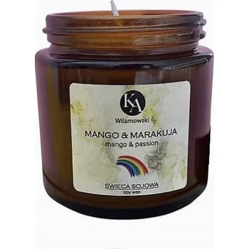 Svíčka Sójová vonná svíčka Mango Marakuja KaWilamowski