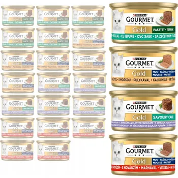 Krmivo pro kočku Gourmet Gold Mix chutí pro dospělé kočky 24x85g