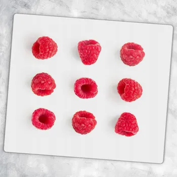 Kuchyňské prkénko Tvrzené multifunkční dekorativní skleněné prkénko na krájení Malina 60x52