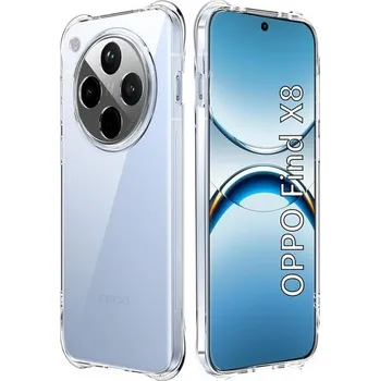 Pouzdro na mobilní telefon Pouzdro na telefon CAUHENYEE pro Oppo Find X8, tenké, měkké, průhledné ochranné TPU pouzdro, odolné