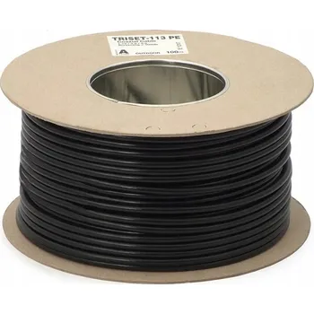 elektrický kabel KONCENTRICKÝ KABEL TRISET-113 75 Ohm PE + gel Fca třída A, role 100 m