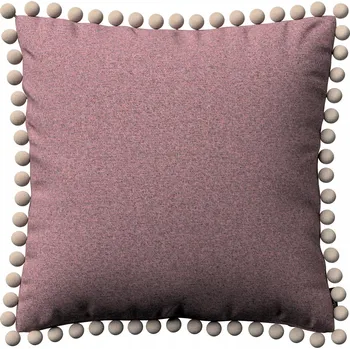 Povlak na polštářek Dekoria Povlak na polštář růžový s černou nití