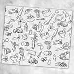 Tvrzené multifunkční dekorativní skleněné prkénko do kuchyně s motivy 60x52