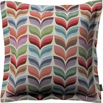 Polštář Povlak na polštář 45x45 cm růžovo-modrý s rostlinným motivem