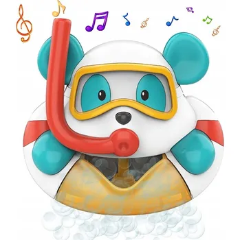 Hračka pro nejmenší PANDA PRO VÝROBU PĚNY DO KOUPELE VANY VODY MELODIE PRO DĚTI PĚNA