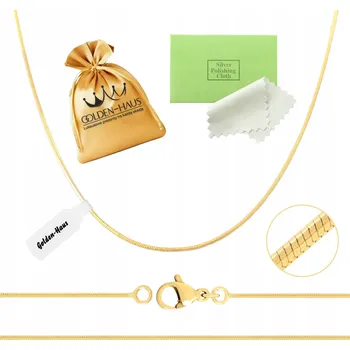 Řetízek ZLATÉ ŠPERKY Z CHIRURGICKÉ OCELI, POZLACENÝ ŘETÍZEK "ŽMIJKA" 50 cm