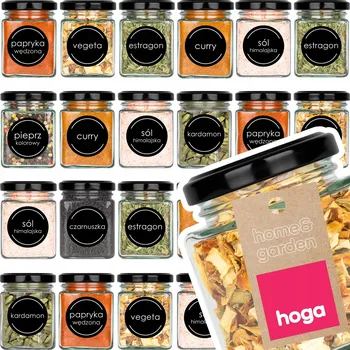 Dóza na potraviny 24x SKLENĚNÁ ZAVAŘOVACÍ SKLENICE ČTVERCOVÁ UZAVÍRATELNÁ NÁDOBA NA POTRAVINY 150 Ml + ETIKETY