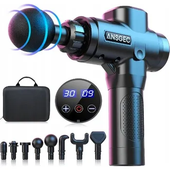 Masážní přístroj ANSGEC elektrický masážní přístroj s 8 hlavicemi a 30 rychlostmi